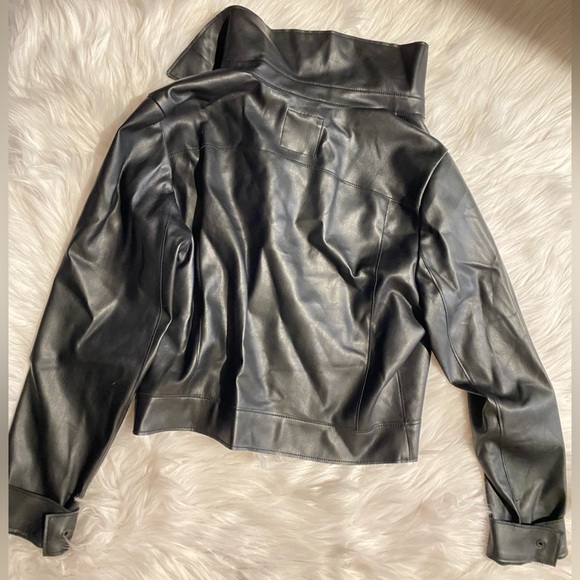 Dynamite black leather shirt( faux leather) - Picture 4 of 4